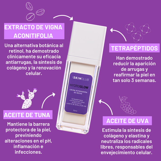CREMA REPARADORA DE NOCHE - HYDROGLOW